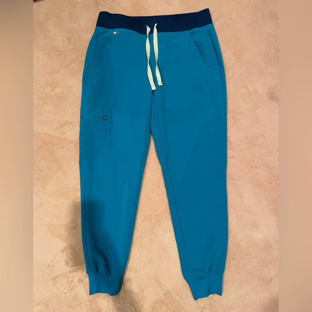 FIGS Zamora Joggers XS/P Teal /Turquoise Like New